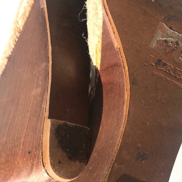 J.Crew Brown Leather Wedge Sandals 10 shoes - Picture 9 of 9